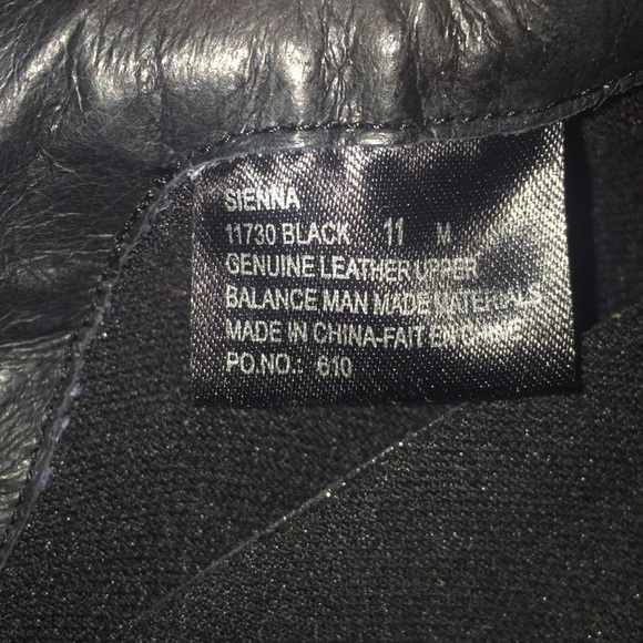 P W Minor Black Leather Womens Erog-Flex Shoes - Picture 5 of 7